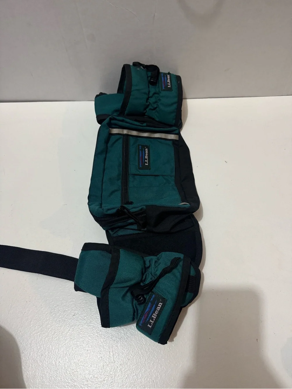 vintage green L.L. Bean 3-in-1 Cordura nylon lumbar fanny pack